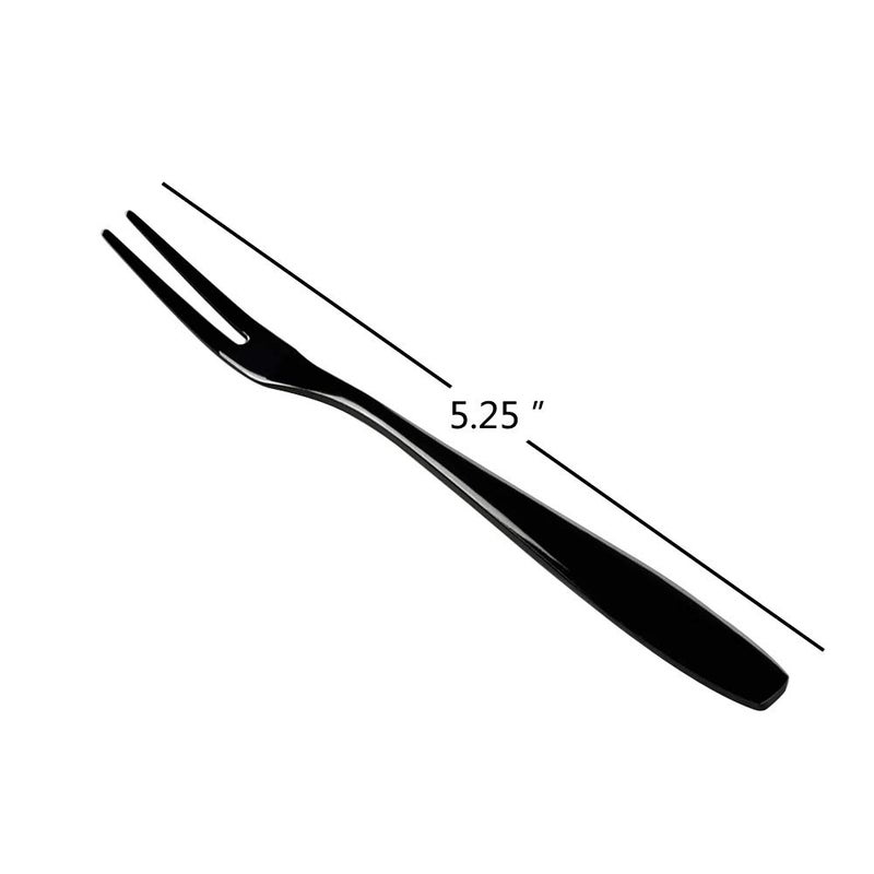 Wekioger 12 Piece Mini Cake Fork, Black Stainless Steel Fruit Fork - Image 2